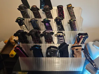 5 row knife display  holds 25