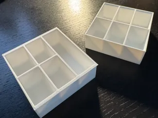 12 Compartments for "Storage box for small parts"