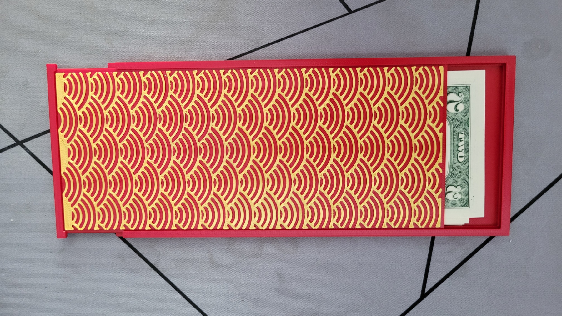 Miniatura 1 do modelo 3D Red Envelope -Seigaiha Pattern