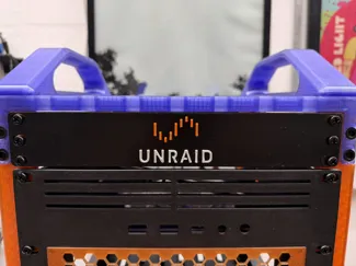1U 10-Inch Rack Panel with Unraid Logo (252x42mm)