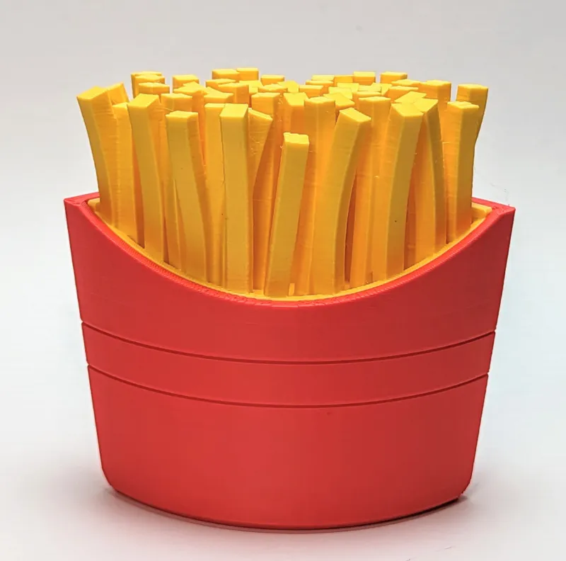Contenitore a forma di patatine fritte