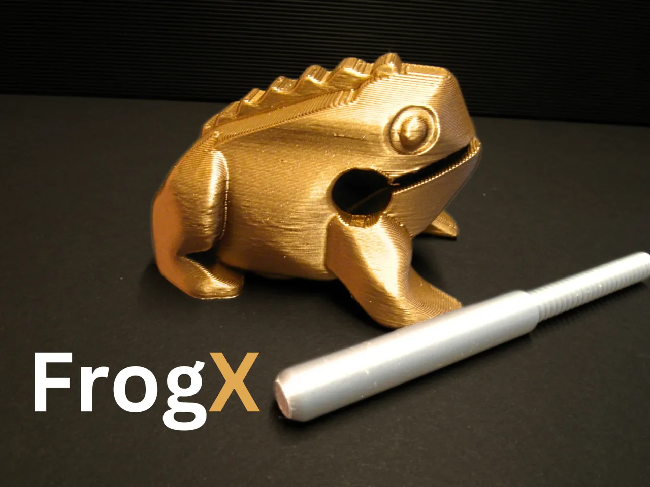 Percussion Frog – 3D-Printed Croaking Instrument view 3