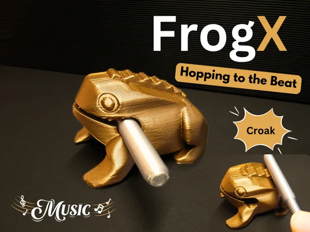 Percussion Frog – 3D-Printed Croaking Instrument