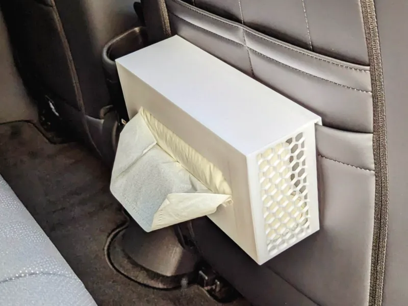 Car backseat pocket tissue box [no support]