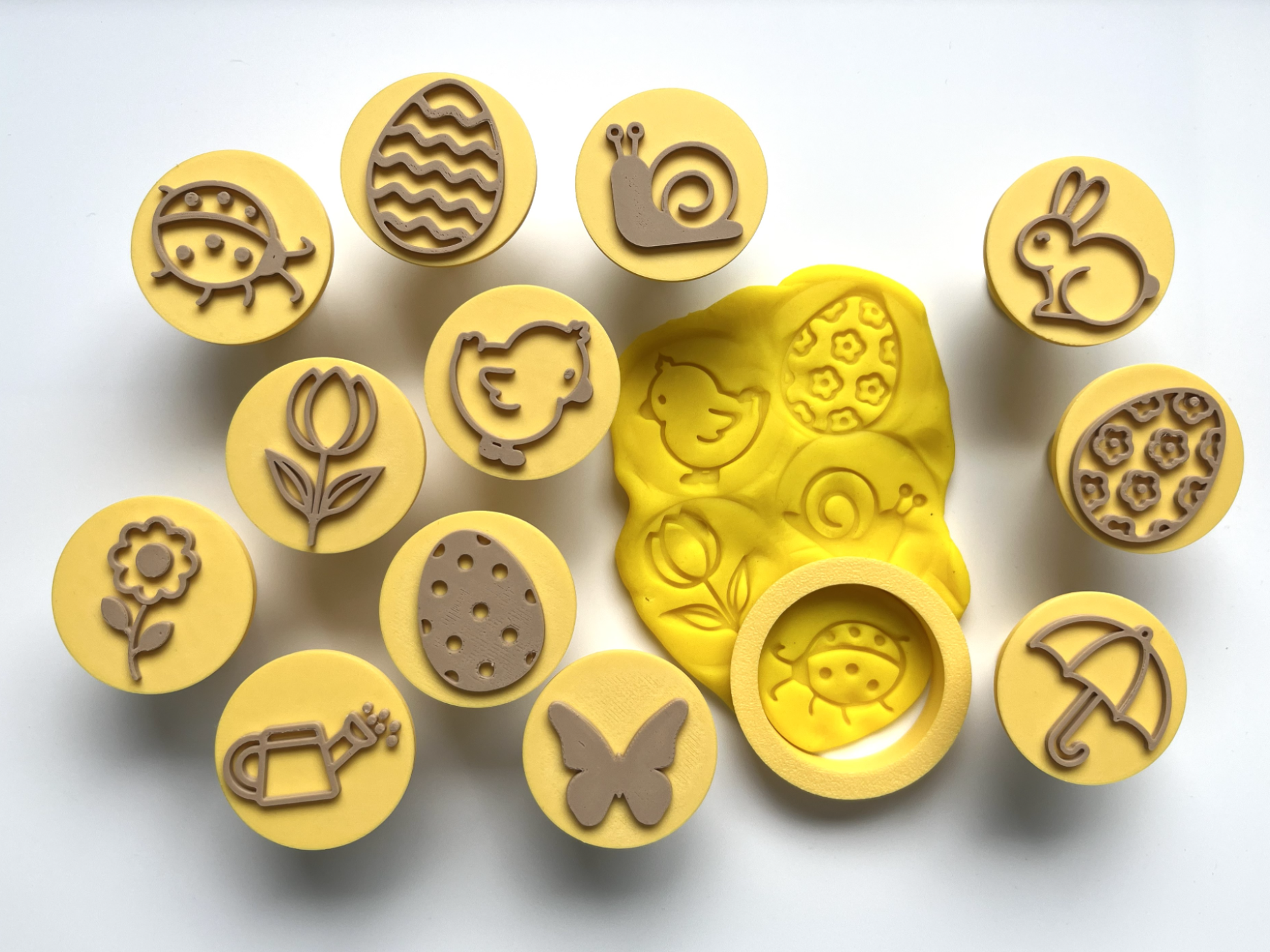 Spring Easter Playdough Stamp Set and cutter