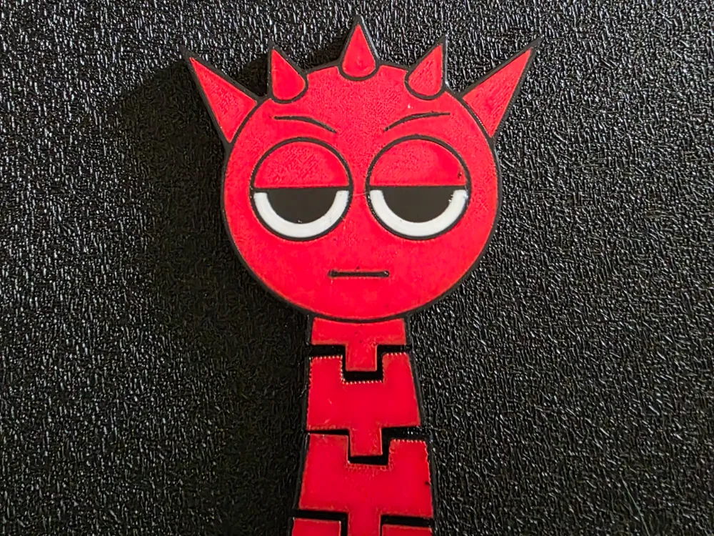 Sprunki Rred Articulating red sprunki (Raddy) - Free 3D Print Model - MakerWorld