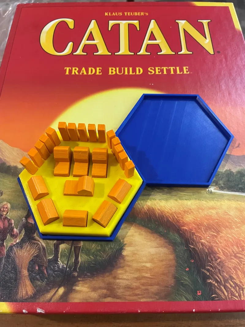 Catan Piece Holder - 2 Compartment Tray