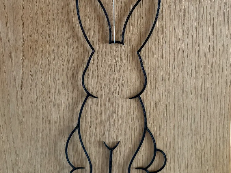 Minimalistischer Osterhase – Line Art Fensterbild