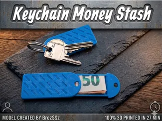 Keychain Money Stash Notgroschen 50€ am Schlüssel