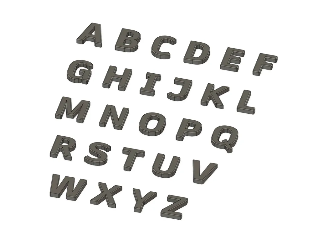 Magnet Alphabet Letters - Fridge Magnets by We Be Printin' - MakerWorld