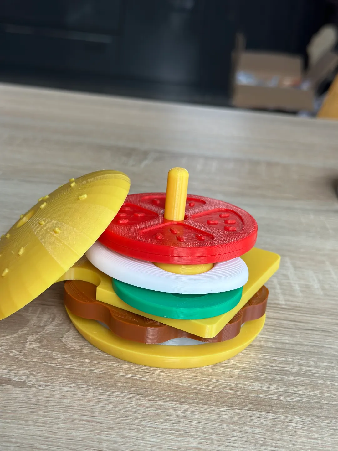 Montessori Hamburger Sorting Stacking toy view 2