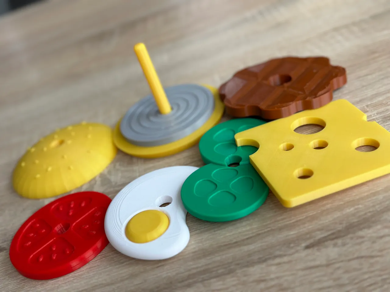 Montessori Hamburger Sorting Stacking toy view 3