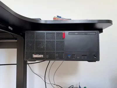 Under-desk PC Mount – height-adjustable 