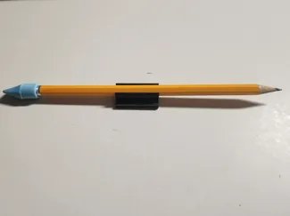 Simple stick on pencil holder for edge of desk