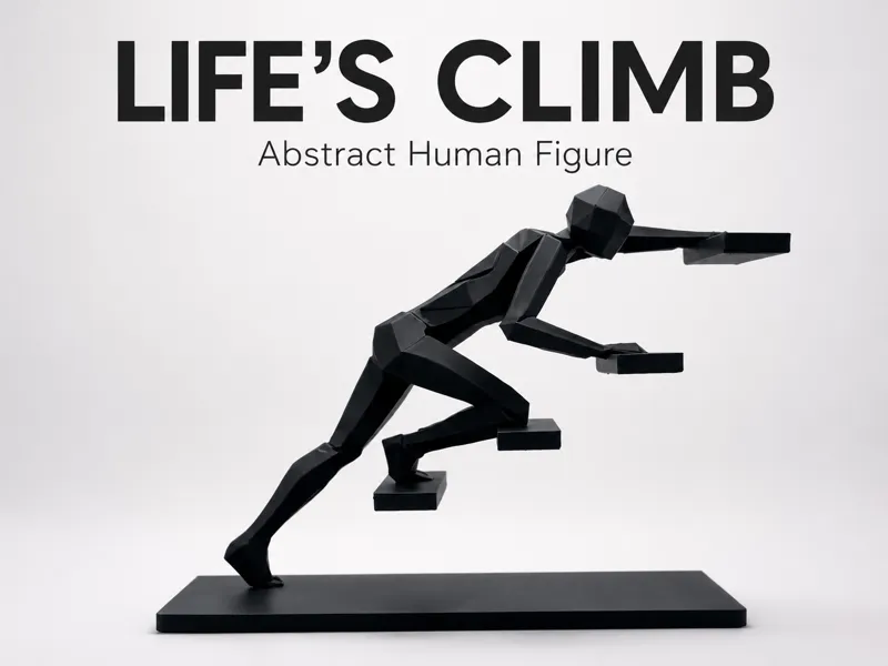 Life’s Climb - Abstract Human Figure