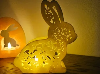 Easter Bunny Light Candle decor rabbit lamp