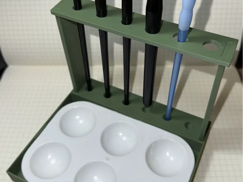 Hobby Paint Brush & Palette Stand