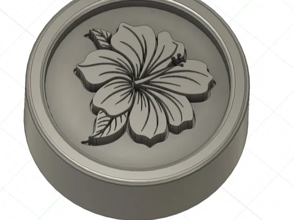 Pions fleur d'hibiscus pour jeu de dames