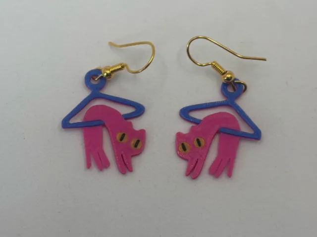 Hanging Cat Earrings