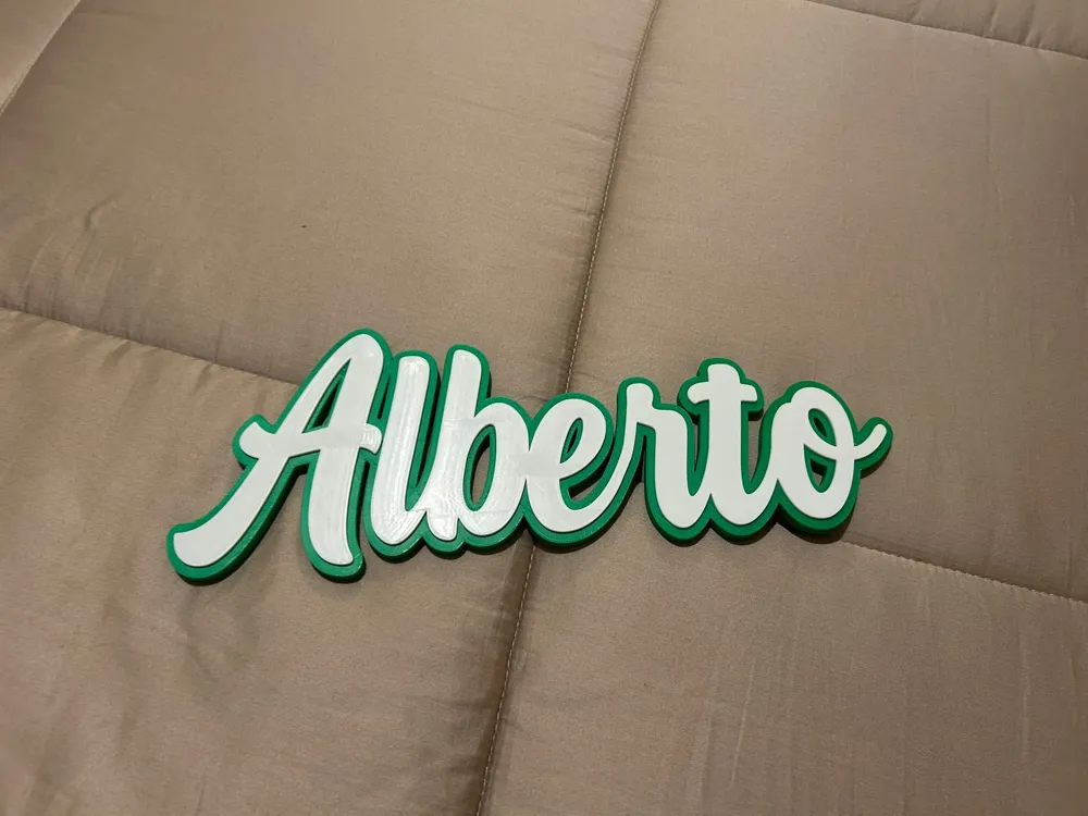 Placa de Nome Alberto - Modelo gratuito para impressão 3D - MakerWorld