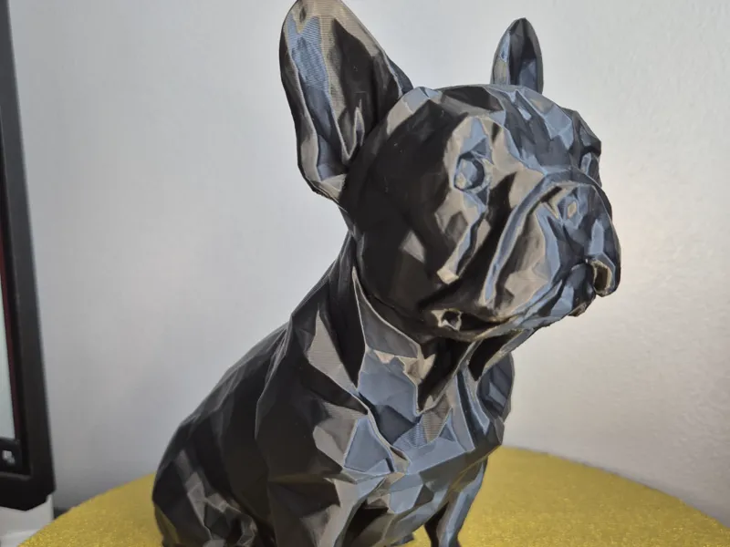 french bulldog low poly figurine