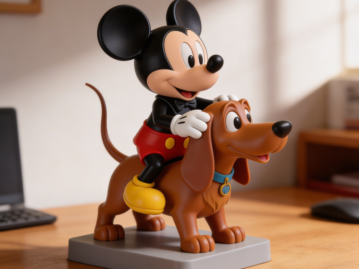 mickey mouse with dog