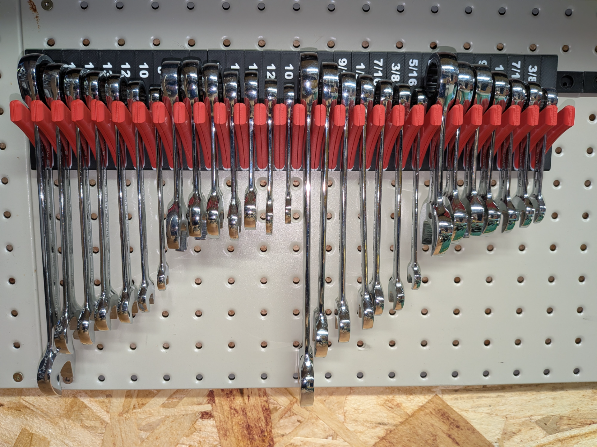 Modular Wall or Pegboard Mounted Wrench Holders