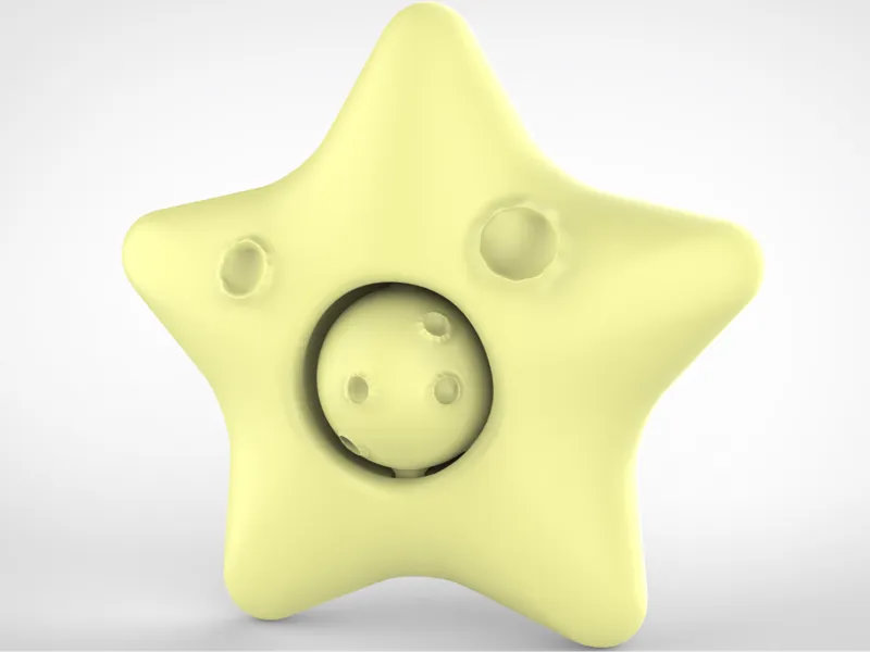 星月  中间月球旋转 一体成型 all-in-one molding