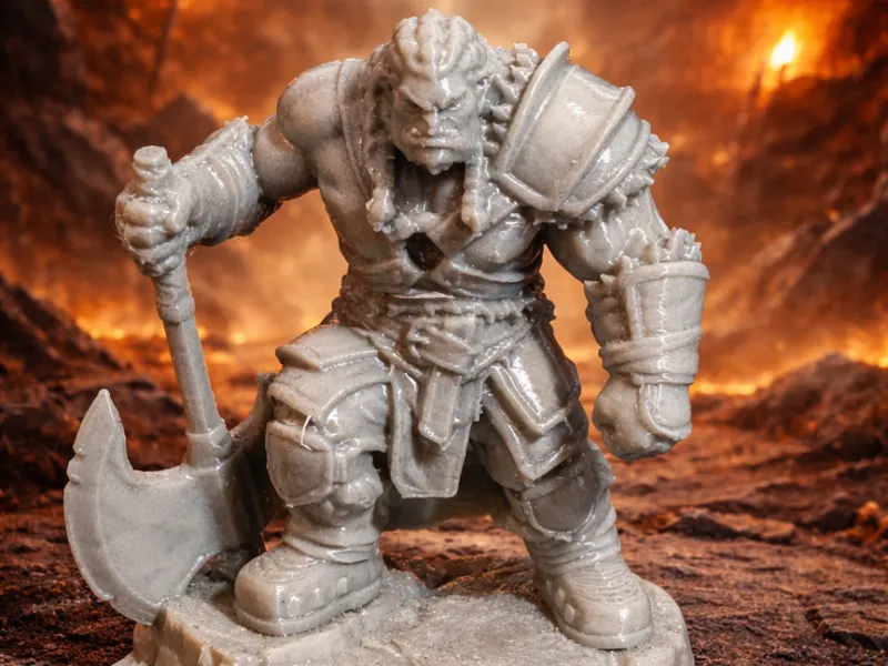 Barbarian Warrior Miniature Gromm Ironrage 