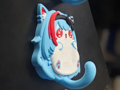 Cute Cat Tail Hook Mint Cat suitable for walls and 16\25\32 pegboards Multi-color printing No AMS needed