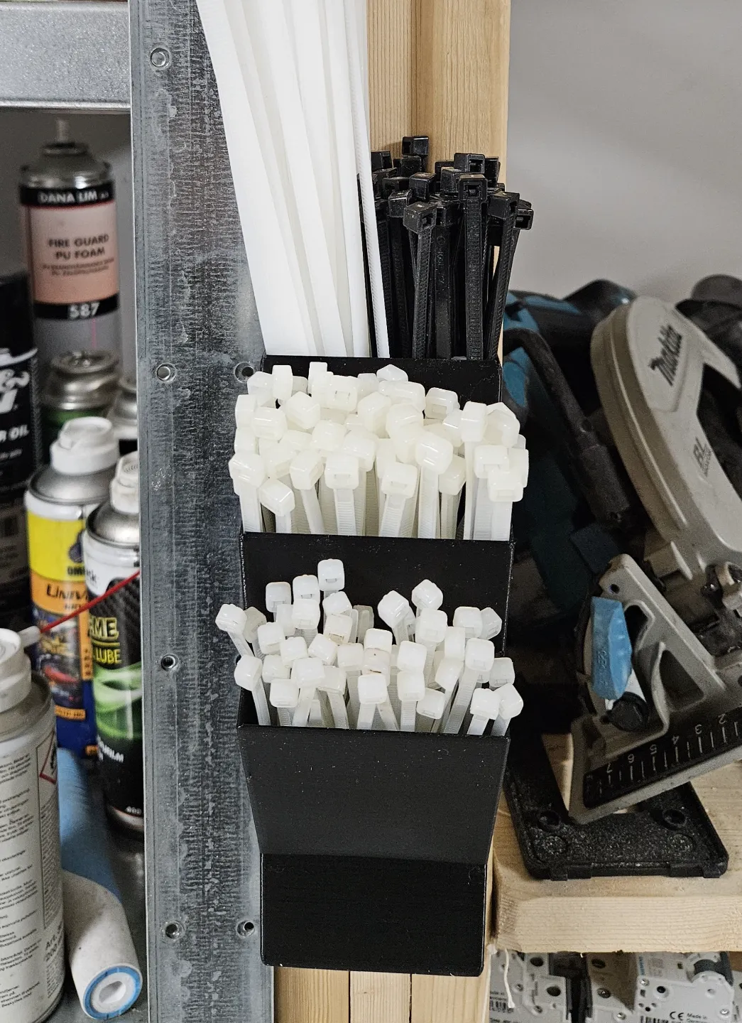 zip tie or straw wall mount ziptie organizer view 2