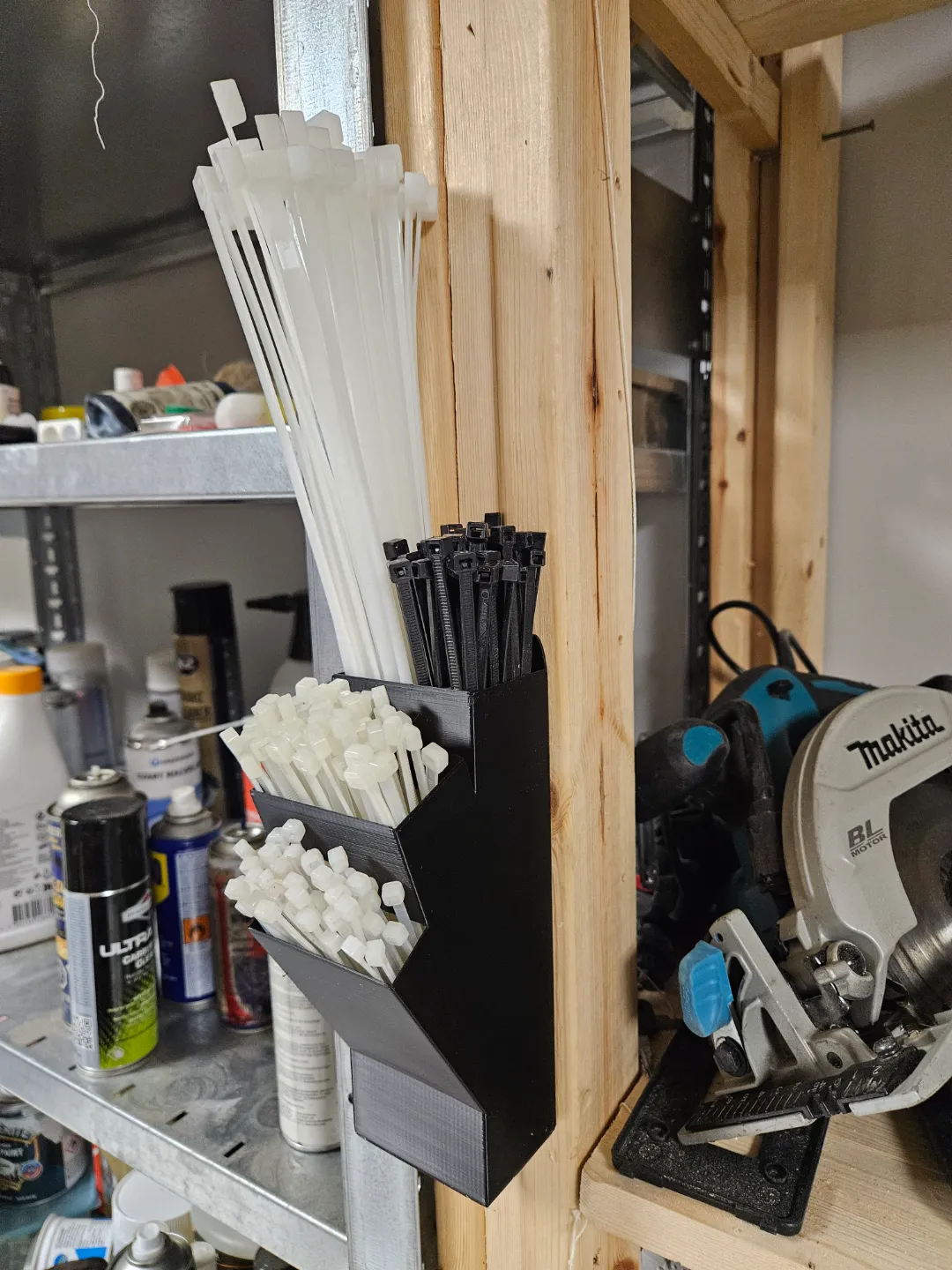zip tie or straw wall mount ziptie organizer view 3