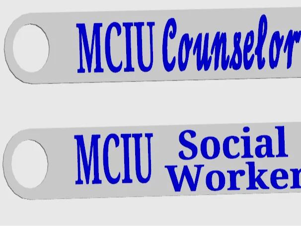 Keychain for social worker and counselor day