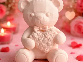 Bär mit rosen Herz