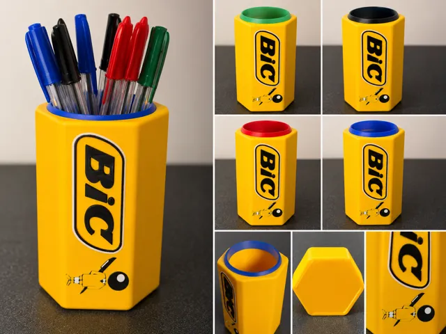 BIC კალმების დამჭერი