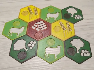 Settlers of Catan - hexes for single color print