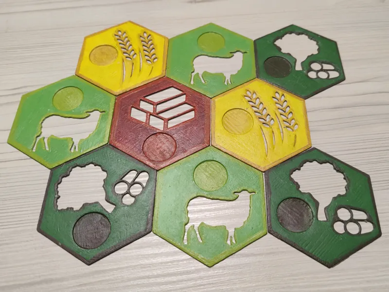 Settlers of Catan - hexes for single color print