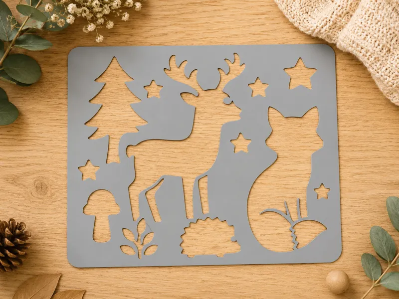 Waldtiere Malschablone Stenicl Woodland Animals