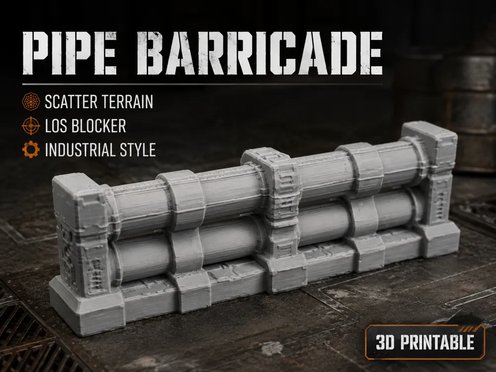 Escenografía en miniatura: Industrial Rohrbarrikade -Scatter - LoS-Blocker. Referencia del modelo original.