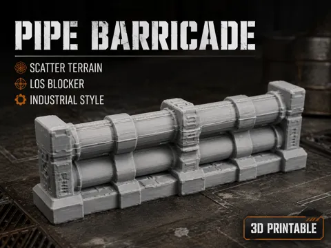 Escenografía en miniatura: Industrial Rohrbarrikade -Scatter - LoS-Blocker — referencia de MakerWorld