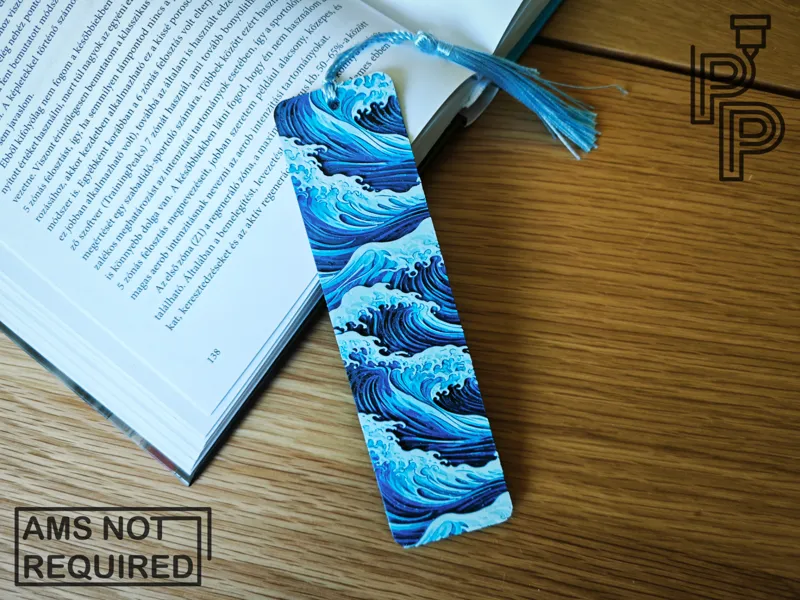 Azure Waves Bookmark