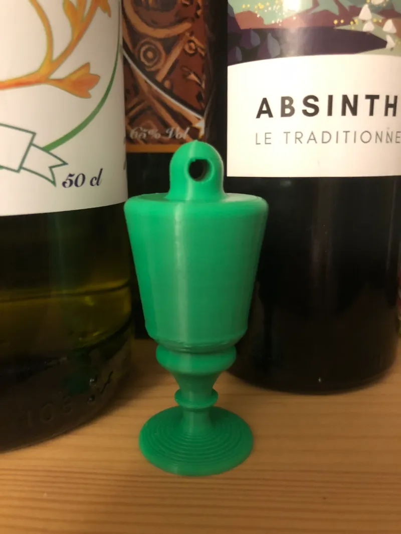 Absinthe glass keychain