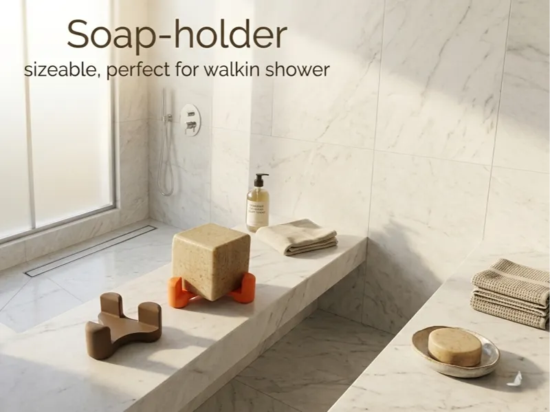 Porte-savon paramétrique – Walk-in shower douche 