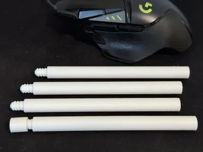 Small Screw-in Rods and Tops for desk shelf