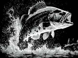 Black Bass Fishing - HueForge