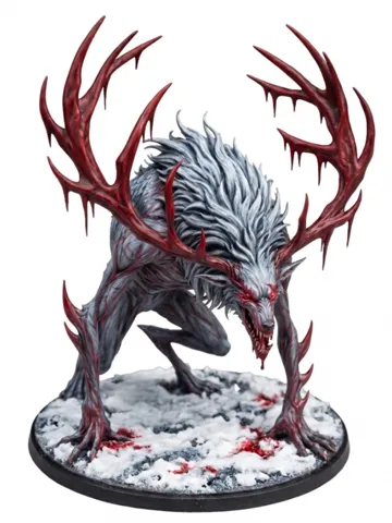 Figura decorativa: Wendigo D&D Miniature (65mm) — vista de referencia 2