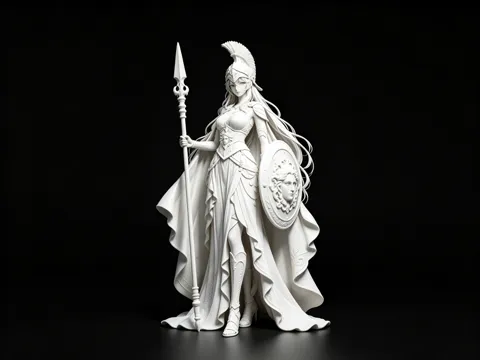 Modelo para impresión 3D: 雅典娜女神 战斗女神 高细节 倒置打印 — referencia de MakerWorld