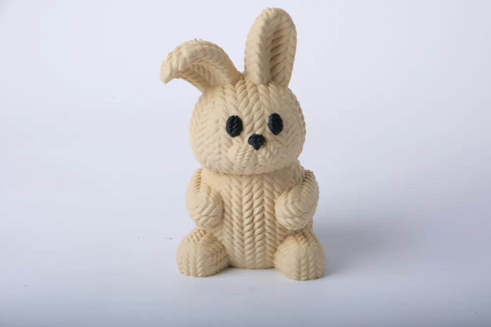 Cozy Knitted Easter Bunny Figurine - Free 3D Print Model - MakerWorld
