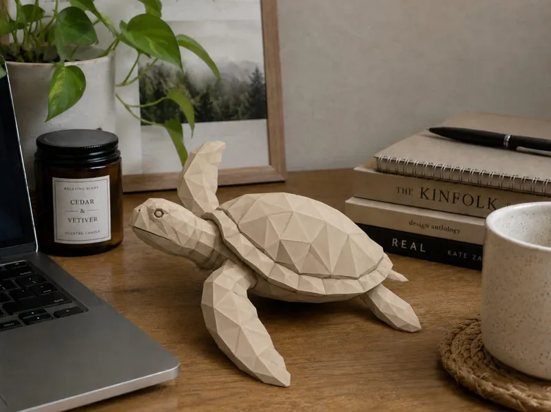 Polygon Sea Turtle | Ocean Low Poly Decor