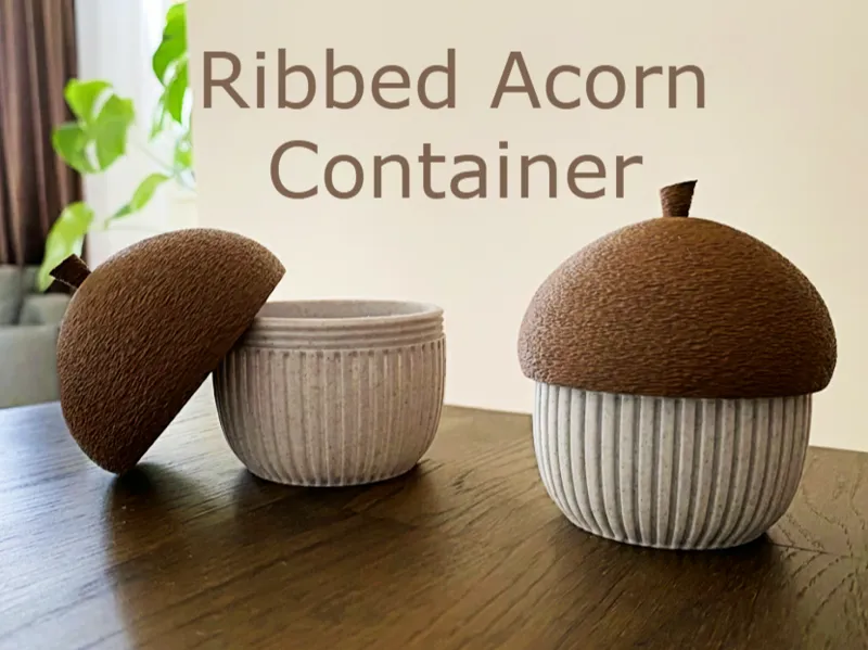 Ribbed Acorn Container